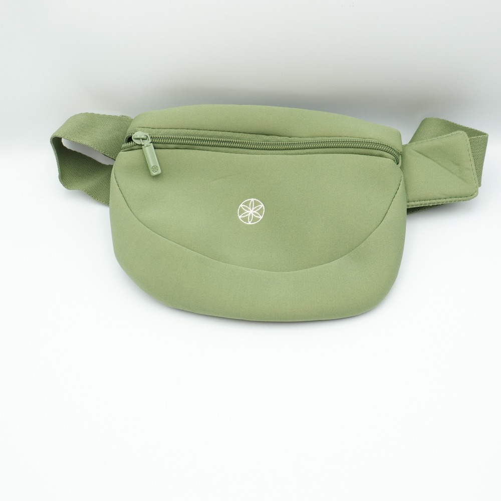 Gaiam Neoprene Belt Bag Olive Green Adjustable Waist Pack Crossbody Yoga Bag